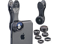 Somikon 7in1-Premium-Vorsatz-Linsen, Kaleidoskop, Pol-Filter, Hartschalen-Etui; WLAN-HD-Endoskopkameras für iOS- & Android-Smartphones 