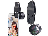 Somikon HD-Tele & Portrait-Vorsatzlinse für Smartphones, 2x, Clip-Halterung; USB-Digital-Mikroskope 