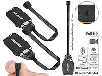 Somikon 2er-Set Full-HD-Micro-Einbau-Kameras mit Akku und 65°-Bildwinkel; UHD-Action-Cams UHD-Action-Cams UHD-Action-Cams UHD-Action-Cams 