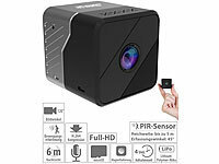 Somikon Mobile Mini-Full-HD-Überwachungskamera, PIR-Sensor, 6 Monate Stand-by; Full-HD-Kugelschreiber-Kameras 