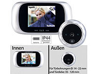 Somikon Digitale Türspion-Kamera mit 7,1-cm-Farbdisplay (2,8") und Nachtsicht; Full-HD-Kugelschreiber-Kameras, Video-Türsprechanlagen 