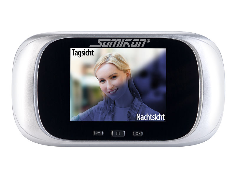 2,8" Somikon Digitale Türspion-Kamera mit 7,1-cm-Farbdisplay und Nachtsicht