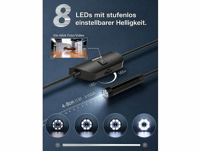 ; Endoskopkameras für PC & OTG Smartphones, Endoskopkameras (HD, mit Monitor)WLAN-HD-Endoskopkameras für iOS- & Android-Smartphones Endoskopkameras für PC & OTG Smartphones, Endoskopkameras (HD, mit Monitor)WLAN-HD-Endoskopkameras für iOS- & Android-Smartphones 