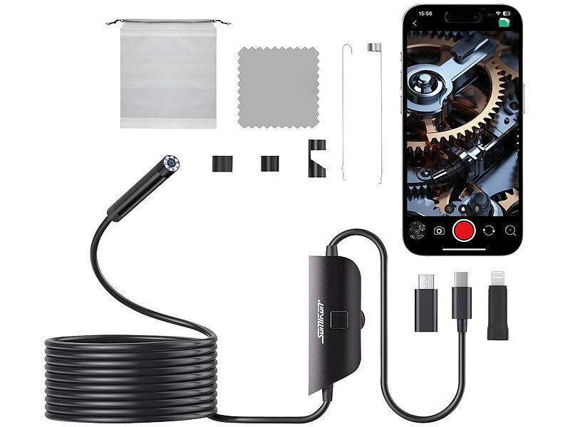 ; Endoskopkameras für PC & OTG Smartphones, Endoskopkameras (HD, mit Monitor)WLAN-HD-Endoskopkameras für iOS- & Android-Smartphones Endoskopkameras für PC & OTG Smartphones, Endoskopkameras (HD, mit Monitor)WLAN-HD-Endoskopkameras für iOS- & Android-Smartphones 