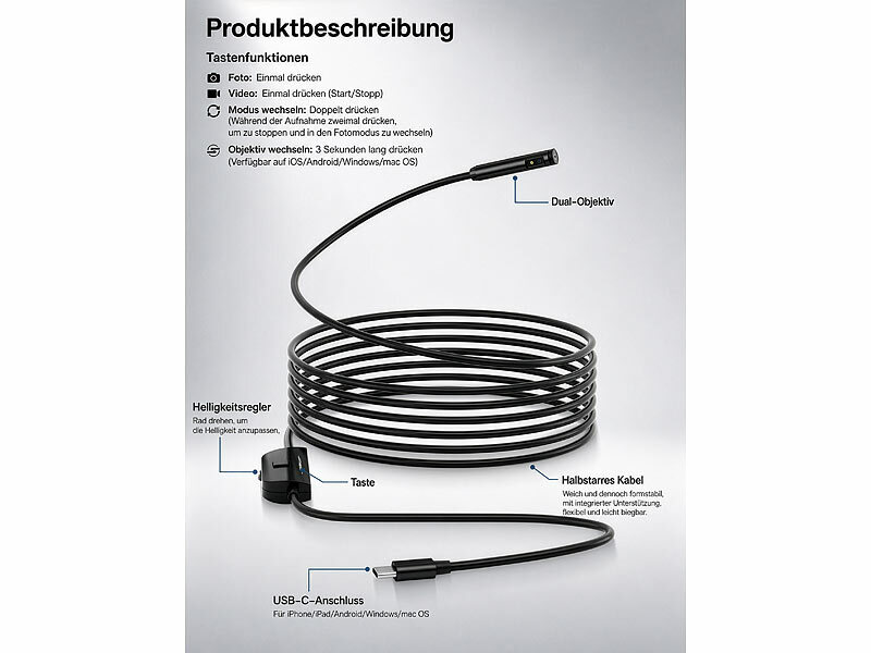 ; Endoskopkameras für PC & OTG Smartphones Endoskopkameras für PC & OTG Smartphones 
