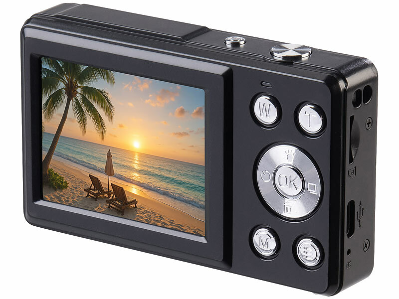 ; Full-HD-Digitalkamera mit 2 Displays Full-HD-Digitalkamera mit 2 Displays