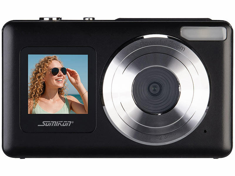 ; Full-HD-Digitalkamera mit 2 Displays Full-HD-Digitalkamera mit 2 Displays