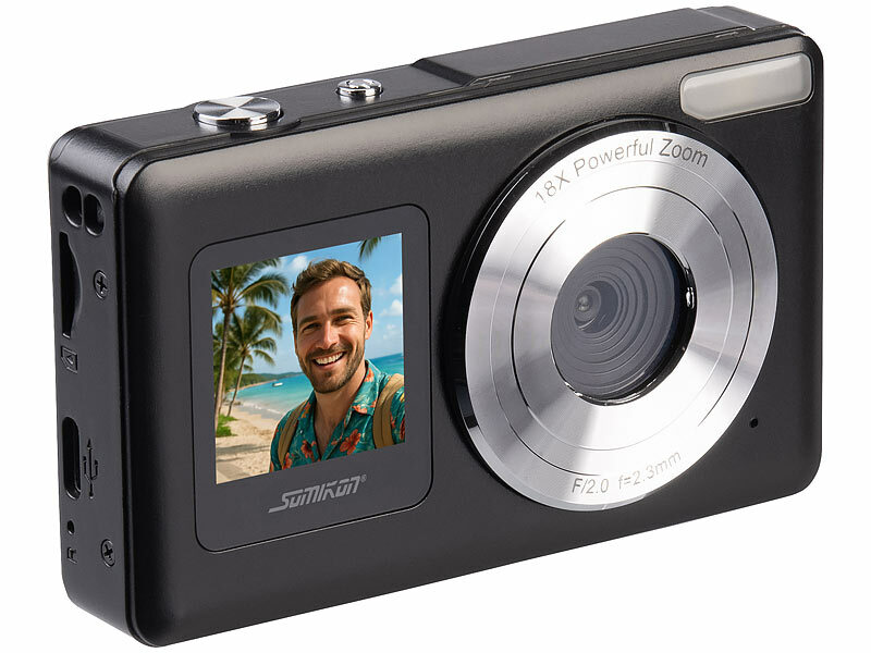 ; Full-HD-Digitalkamera mit 2 Displays Full-HD-Digitalkamera mit 2 Displays