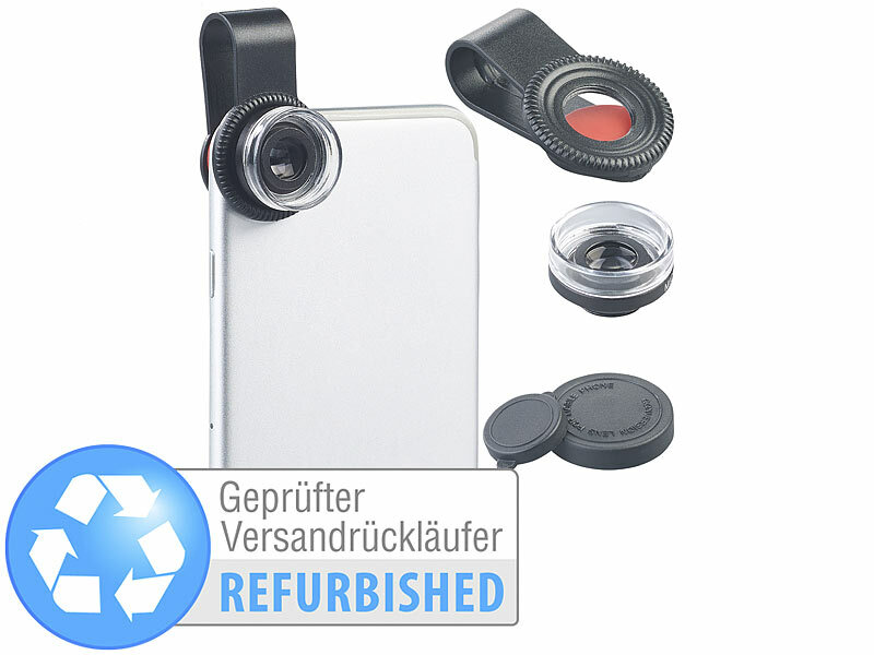 ; Smartphone-Vorsatz-Linsen-Sets mit Weitwinkeln, Makros, Fischaugen & LED-Ringen Smartphone-Vorsatz-Linsen-Sets mit Weitwinkeln, Makros, Fischaugen & LED-Ringen Smartphone-Vorsatz-Linsen-Sets mit Weitwinkeln, Makros, Fischaugen & LED-Ringen 