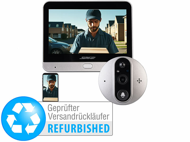 ; Video-Türsprechanlagen, WLAN-Video-Türklingeln mit App-Kontrolle und Nachtsicht Video-Türsprechanlagen, WLAN-Video-Türklingeln mit App-Kontrolle und Nachtsicht 