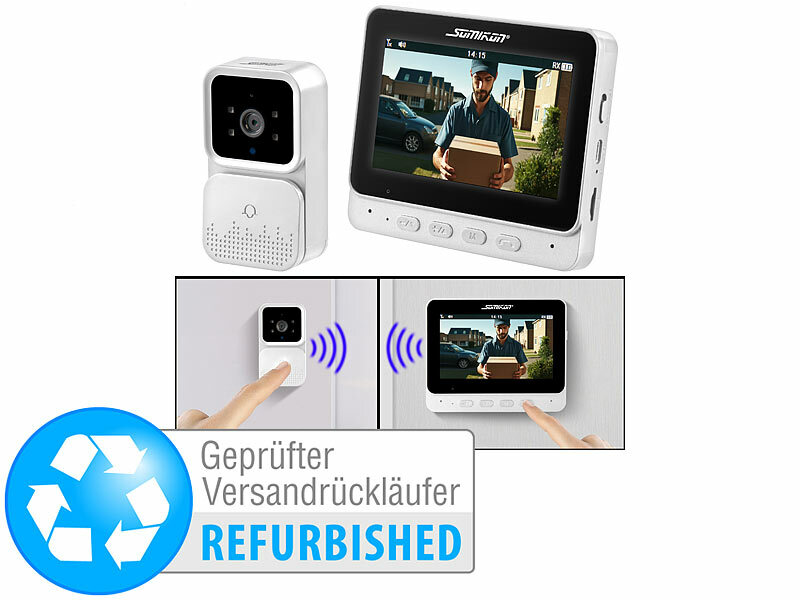 ; Video-Türsprechanlagen, WLAN-Video-Türklingeln mit App-Kontrolle und Nachtsicht Video-Türsprechanlagen, WLAN-Video-Türklingeln mit App-Kontrolle und Nachtsicht Video-Türsprechanlagen, WLAN-Video-Türklingeln mit App-Kontrolle und Nachtsicht 