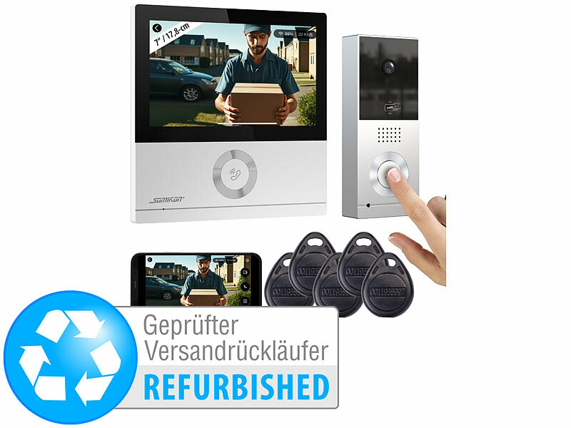 ; Video-Türsprechanlagen, WLAN-Video-Türklingeln mit App-Kontrolle und Nachtsicht Video-Türsprechanlagen, WLAN-Video-Türklingeln mit App-Kontrolle und Nachtsicht Video-Türsprechanlagen, WLAN-Video-Türklingeln mit App-Kontrolle und Nachtsicht 