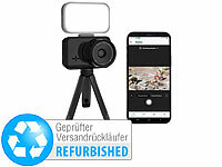 Somikon 4K-Kamera WiFi, 4K-Kamera Zoom, Zeitrafferkameras