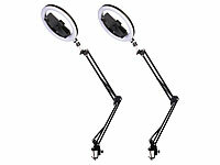 Somikon Handy-Stativ Ringlicht, Handystativ mit Ringlicht; LED-Foto- & Videoleuchten LED-Foto- & Videoleuchten LED-Foto- & Videoleuchten 