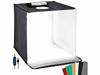 Somikon Fotobox mit Hintergrund, Fotobox für Zuhause